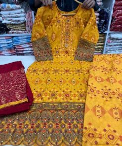 রেডিমেড ইন্ডিয়ান কটন বুটিক থ্রি পিস