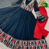 Indian readymade gown 4pis(Black)