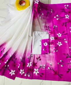 New Hand Printed Exclusive Design Combo Couple Set saree and panjabi for Men & Women