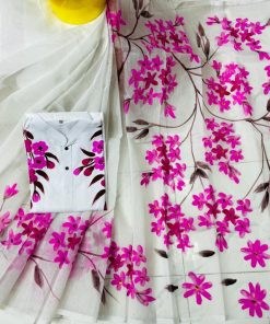 New Hand Printed Exclusive Design Combo Couple Set saree and panjabi for Men & Women