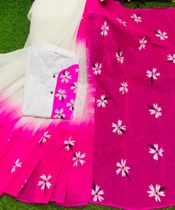 New Hand Printed Exclusive Design Combo Couple Set saree and panjabi for Men & Women