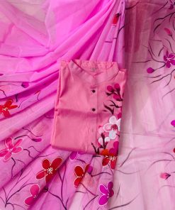 New Hand Printed Exclusive Design Combo Couple Set saree and panjabi for Men & Women