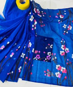 New Hand Printed Exclusive Design Combo Couple Set saree and punjabi for Men & Women