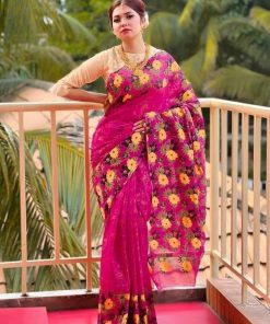 Half Silk Saree ১২ হাত