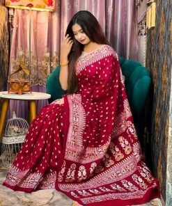 Half Silk Saree ১২ হাত