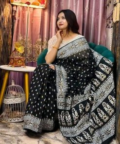 Half Silk Saree ১২ হাত
