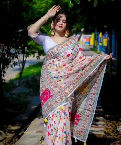 Half Silk Saree ১২ হাত