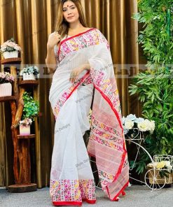 Half Silk Saree ১২ হাত
