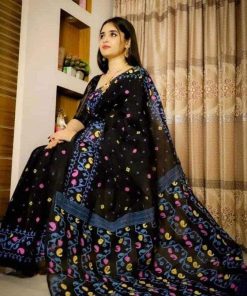 Half Silk Saree ১২ হাত