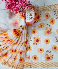 Half Silk Saree ১২ হাত