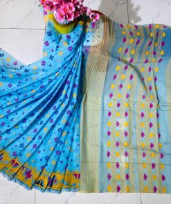 Half Silk Saree ১২ হাত