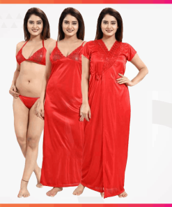 4 part sexy nighty Red
