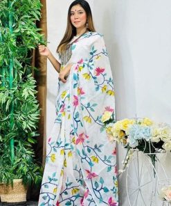 Half Silk Saree ১২ হাত