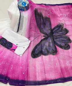 New Hand Printed Exclusive Design Combo Couple Set saree and punjabi for Men & Women