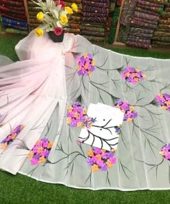 New Hand Printed Exclusive Design Combo Couple Set saree and punjabi for Men & Women