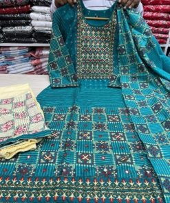 ★রেডিমেড ইন্ডিয়ান কটন বুটিক থ্রি পিস★