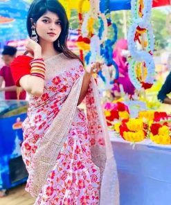 Half Silk Saree ১২ হাত