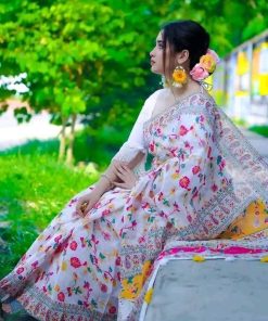 Half Silk Saree ১২ হাত