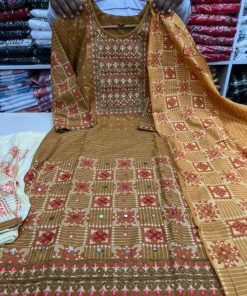 ★রেডিমেড ইন্ডিয়ান কটন বুটিক থ্রি পিস★