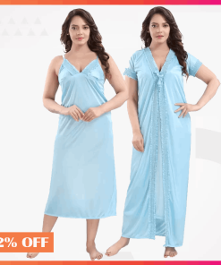 Indian 2 part Sexy Nighty Dress Sky Blue