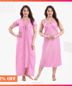 Indian 2 part Sexy Nighty Dress Light Pink