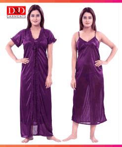 Indian 2 part Sexy Nighty Dress Deep Purple