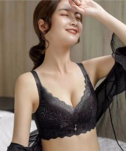 Premium Lace Comfort Bra(Black)